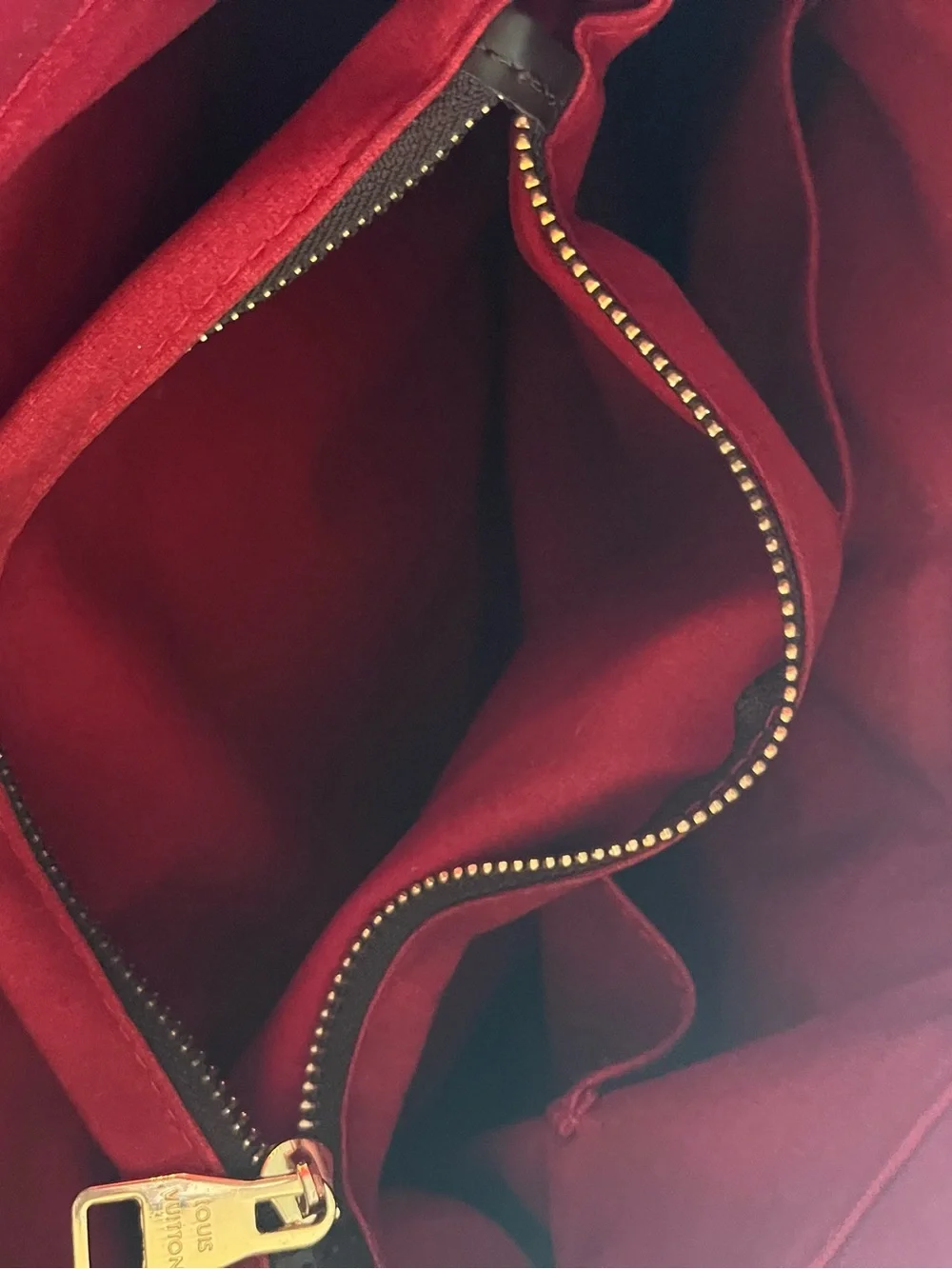 Designer-Inspired Women's Red Tote Bag with Gold Hardware